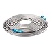 Aqua Joe AJSGH75 1/2" Heavy-Duty Spiral Constructed Stainless Steel Garden Hose, 75 Foot