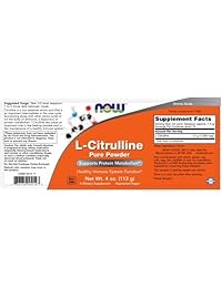 Now Foods, L-citrulina, puro en polvo, 4 oz (113 g), 19201, 4 onza, 1, 1