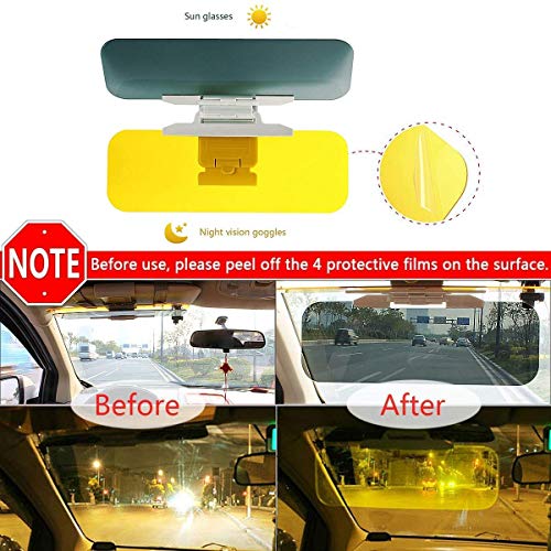 Car Sun Visor Extender Anti Glare Blocker HD Day Night Driving Visor Glare Sun Shield Tinted Lens Blocker Car Extender Visor Sunscreen Extendable Visor for Car Sun Windshield Glare Blocking Visor