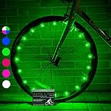 Activ Life Wheel Lights (2 Tires, Green) Fun Bicycle Spoke Wire & Bike Frame Safety String Lights - Best Wheelchair & Top Baby Stroller Accessory for Men Women Children Boyfriend and Teenage Workouts