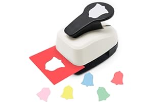 NOONIMUM Craft Hole Punch 1 Inch, Paper Craft Punch Pattern Shape Craft Hole Puncher for Scrapbooking, DIY Arts Cards, Birthday Cards (Christmas Bell)