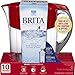Brita Large Water Filter Pitcher for Tap and Drinking Water with 1 Standard Filter, Lasts 2 Months, 10 Cup Capacity, BPA Free, Red