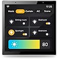 Smart Home Control Panel, Dimmer and Background Music Player, 4'' Switch Panel in-Wall Touchscreen Control for Various Tuya Smart Appliances, Black