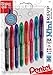 Pentel RSVP Mini Ballpoint Pen, (1.0mm) Medium Line, Assorted Ink (A/B/C/D/F/P/S/V) w/Key Ring, 8-Pk (BK91MNBP8M)