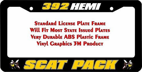 Scat Pack 392 HEMI Yellow Custom Designed License Plate Frame