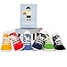 Trumpette Johnnys Sneaker 6 Pair Socks Set, Brights Assorted, Toddler 12-24 Months
