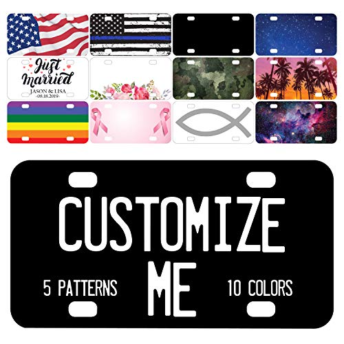 Be Burgundy Custom License Plate for Cars - 12 x 6 inches - Your Text Here, Aluminum Novelty License Plates - Colors Variety