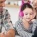 Kids Headphones, Vogek 2 in 1 Cat/Bunny Ear Wired On-Ear Headphones Headsets with 85dB Volume Limited, Children Headphones for Kids - Pink