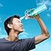 Valgens 600ML Outdoor Sports Plastic Spray Water Bottle Summer Students Personality Bottles (600ML-Pink )