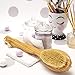 TOP SELECT BRANDS Premium Natural Bamboo Shower Bath Brush - Wet & Dry Skin Body Exfoliator - Tub & Back Scrubber For Brushing, Exfoliating, Cellulite, Foot Scrub, Massage Bristles - 16