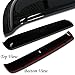 TuningPros WSVT2-230 Sunroof Moonroof Type 2 and Out-Side Mount Window Visor Deflector Rain Guard Dark Smoke 5-pc Set