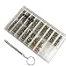 VAPKER 1000pcs Micro Eyeglass Sunglass Repair Screws, Nuts Assortment Stainless Steel Screws for Spectacles Watch with (Screwdriver)