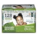 Seventh Generation Free & clear baby wipes, 128ct tape closure