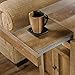 Sauder Dakota Pass Coffee + Side Table with Slide-Out Shelf, Rustic Side Table, Craftsman Oak Finish
