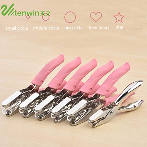 Tenwin DIY Handheld Paper Printing Card Cutter Hole Punch Kids Handmade Craft Office Home School Binding Supplies