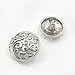 Hollow Clouds Metal Shank Buttons for Fashion Coats(Silver/Gold/Gun black,Pack of 6) (0.98 inches, Silver)