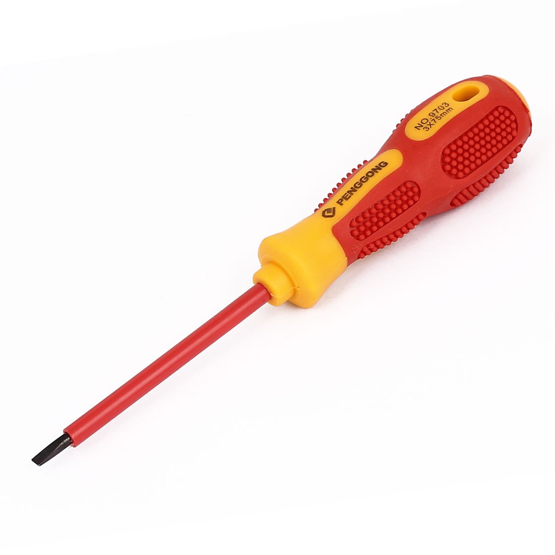 Sourcingmap 3x75mm Shaft 3mm Magnetic Tip Slotted Flat Head Screwdriver