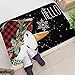 AVOIN Winter Snowman Decorative Doormat Buffalo Plaid, 18 x 30 Inch Christmas Holiday Non-Skid Floor Mat Switch Mat Indoor Outdoor Home Garden
