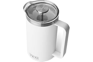 YETI Rambler 34 oz. French Press Coffee Maker, with GroundsControl Filter, White