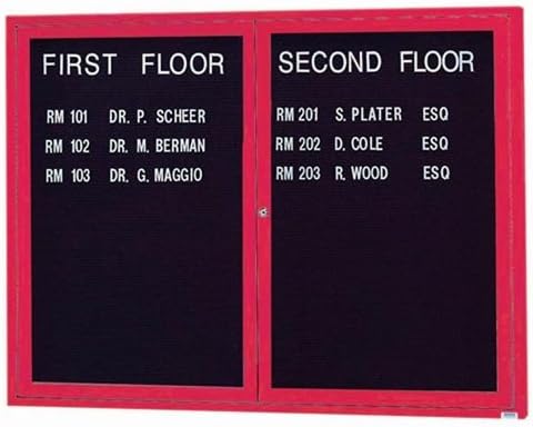 Aarco Products ADC3648IR 36 in. H Illuminated Enclosed Directory Cabinet - Red