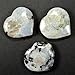 1PC Heart Aquamarine Lapis Lazuli Agate Quartz Chalcedony Mookaite Laradorite Jasper Aventurine Sodalite Amber (White Rainbow Moonstone)
