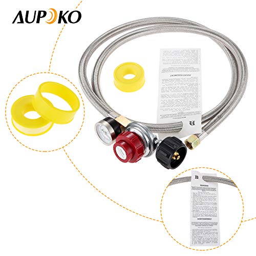 Aupoko 030 PSI High Pressure Adjustable Propane Regulator with