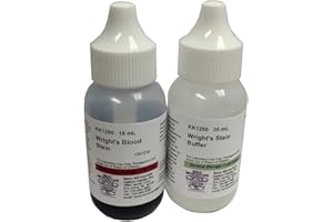 Benz Microscope Wright's Stain Set, Includes 15 ml Stain and 30 ml Buffer.