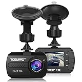 TOGUARD Mini Dash Cam Full HD 1080P Car Blackbox Car Dash Cams DVR Dashboard Camera Built In G-Sensor Motion Detection Loop Recorder Night Vision