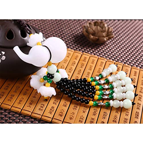 Tongboshi Car Pendants, Home Decoration Pendants, high-end car interiors, car Perfume Decorations, Men and Women Creative Gourd Pendants, Safe and Hoist (Color : White)