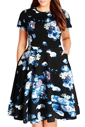 sachin and babi light blue dress Plus Size Carina Donna Flare Dress w/ Pockets  L I V D