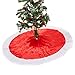 Lalent 48 inches Christmas Tree Skirt Red Soft Classic Tree Skirt Double Layers Xmas Tree Mat for Holiday Party Christmas Decorations and Ornaments (Red, 48inches)