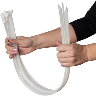 ERKO Cable Ties Clear Large 780 x 9.0 mm 100 Pieces 177 lbs Strength