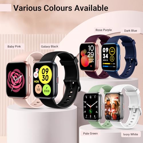 Smart Watches for Women (Answer/Make Call), 2 Straps, 1.85" Fitness Tracker Watch with Alexa Built-in, Heart Rate/ SpO2/Sleep Monitor, 120 Sports Modes, 3ATM Waterproof Smart Watch for iPhone/Android