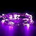 LXS Battery Operated Fairy Lights 10 Sets of 2M /20 LED,Amazingly Bright - Ultra-Thin Flexible Easy to Wrap Silver Wire for Halloween Christmas Wedding Party,Fairy Light Effect(10PCS-Purple)