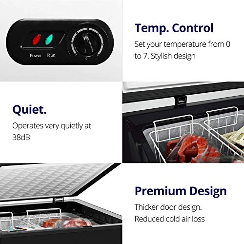 Northair Chest Freezer 7 Cu Ft with Dry Erase Board 4 Removable