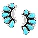 Turquoise Earrings 925 Sterling Silver Genuine Turquoise (SELECT style) (Blossoms)