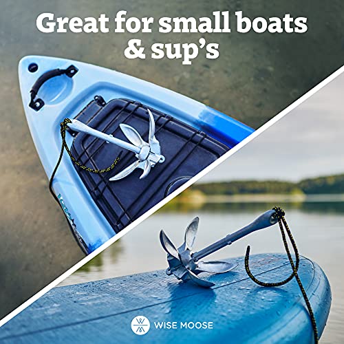 WISE MOOSE Premium Kayak Anchor Portable Kayak Anchor Kit with 50 Ft