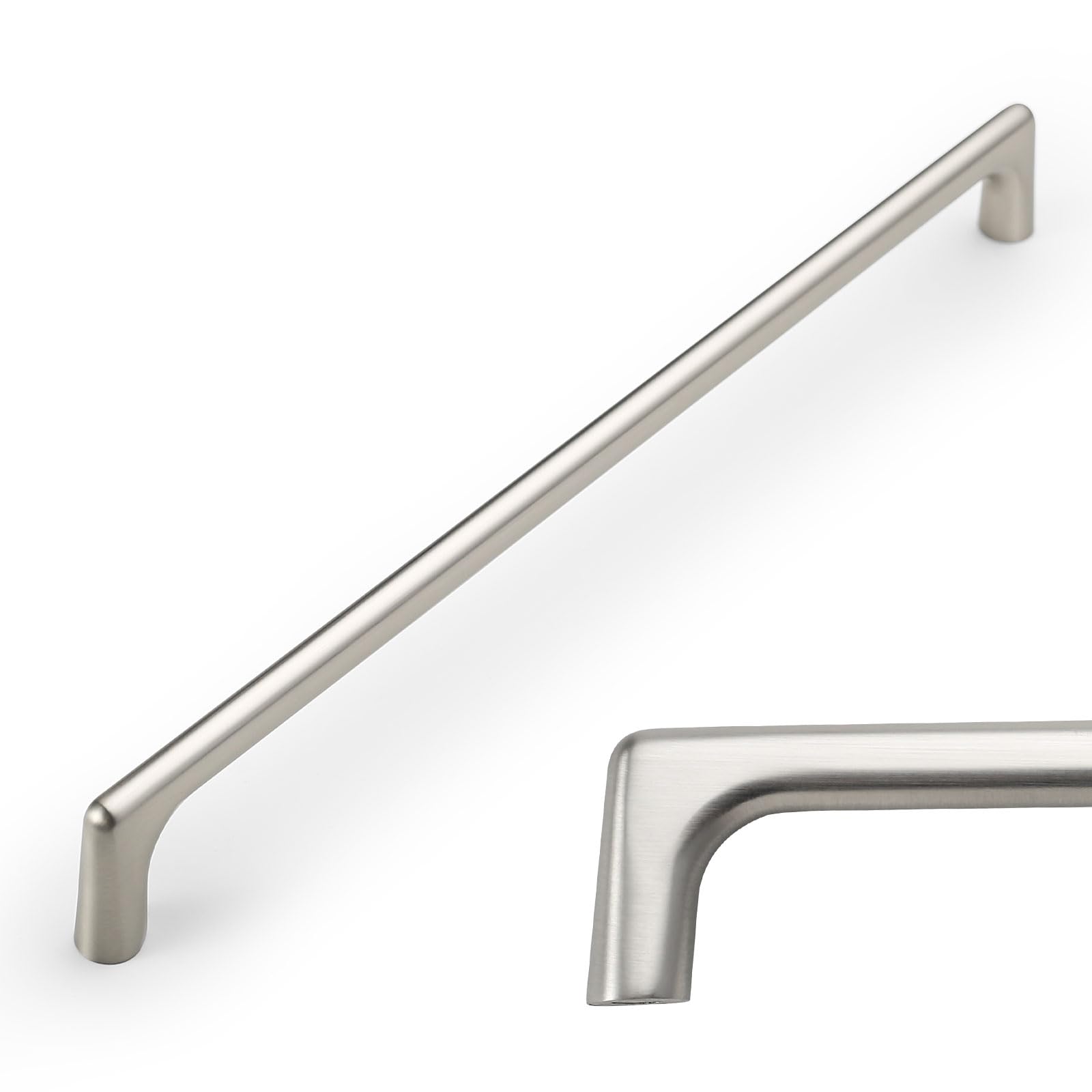 Photo 1 of Amerdeco 10 Pack Brushed Satin Nickel Cabinet Pulls 10 Inch(256MM) Hole Centers Kitchen Cabinet Handles Hardware Kitchen Handles for Cabinets Cupboard Handles Drawer Pulls ZH0041