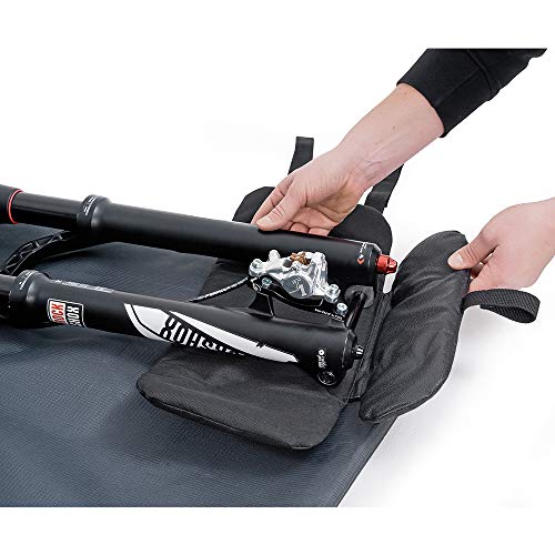 B&W International Padded Lightweight Zippered Bike Bag and Case II with 4 Wheels, Black - Thumbnail 5