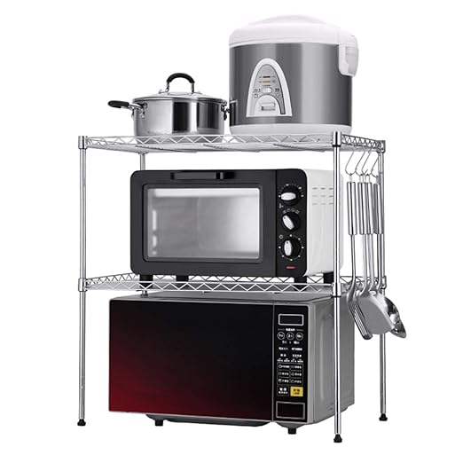 Estante de almacenamiento de microondas de doble capa ajustable de ...