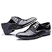 Blivener Men's Pointed Toe Pleather Dress Shoes Casual Oxford Black US 9.5