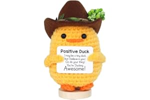 Positive Crochet Animals Already MadeDuck - Positive Crochet Duck Emotional Support Cute Pickle Crochet Potato for, Perfect C