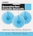 Solid Powder Blue Hanging Tissue Paper Fans - 6'' (3 Count) - Perfect For Parties & Home Decor