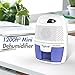 hysure Portable Mini Dehumidifier 2201 Cubic Feet Electric Safe Dehumidifier for Bedroom Home Crawl Space Bathroo RV Baby Room White