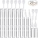 20pcs 3ML Empty Transparent Twist Pen Brush Plastic Pipett and Cosmetic Container Tube Lip Gloss Eyelash Growth Liquid Cuticle Nail nutrient solution Teeth Whitening Pen for Travel and Home (20pcs)
