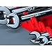 Ernst Manufacturing 5015 Gripper Wrench Organizer with Ergonomic Design, Holds 12 Wrenches, Red