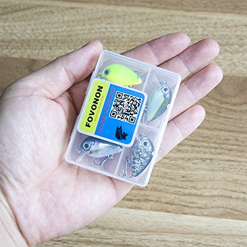 FOVONON Crankbaits Set Lure Fishing Hard Baits Swimbaits Boat Ocean Topwater Lures Kit Fishing Tackle Minnow Vib Set for Trout Bass Perch Fishing Lures with Box (F103B) - Thumbnail 7