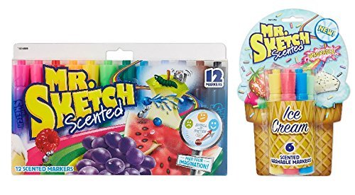 Mr. Sketch Scented Markers, 18 Pack, Original and Ice Cream Markers