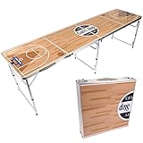 Can't Stop Party Supplies Portable Tailgating Beer Pong Table Easily Foldable w/ Adjustable Height Options - Basketball Design