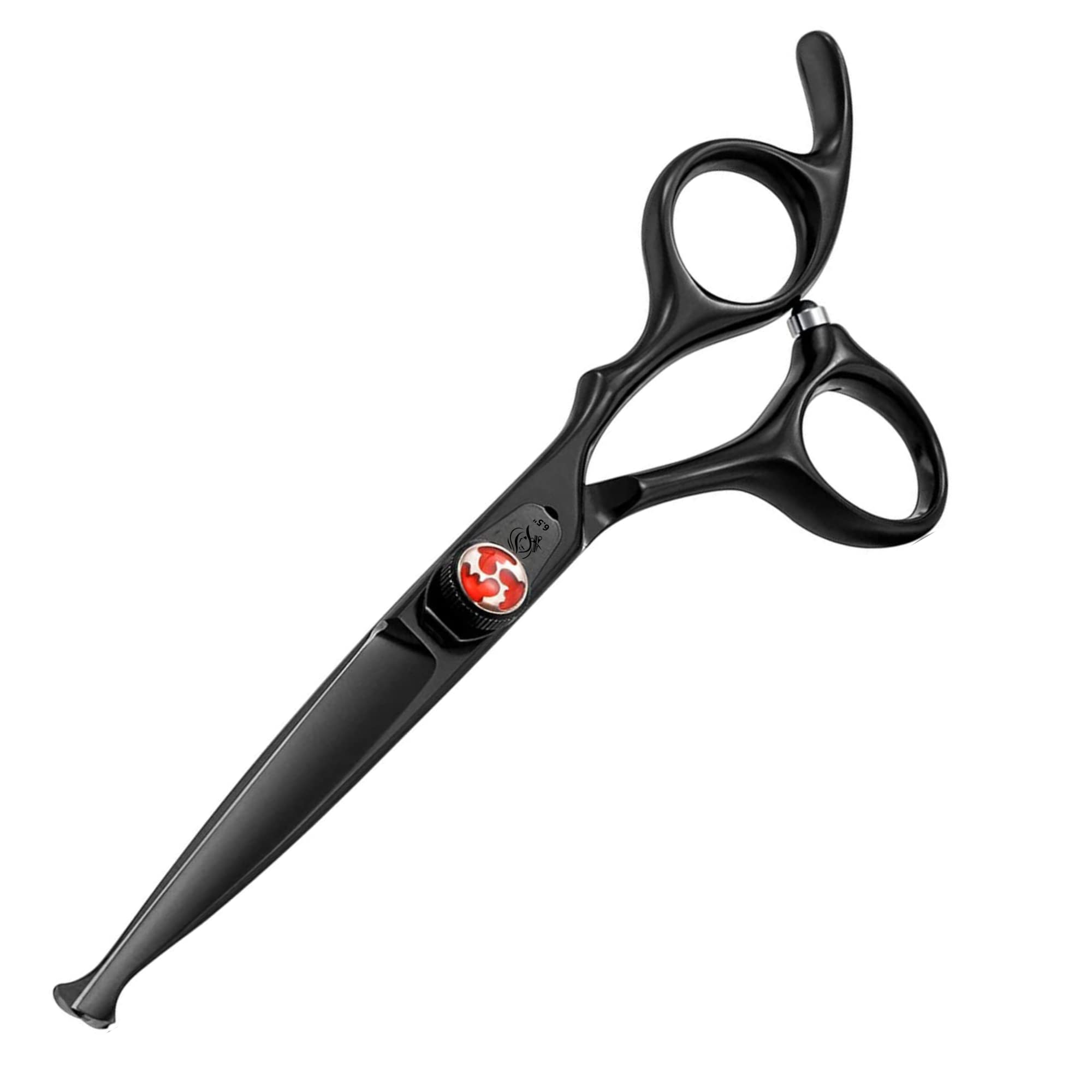 Glamified Glam 6.5” Essentials Bull Nose Safety Scissors – Professional High Grade Stainless Steel Easy Grip Dog Grooming Scissors – Suitable for Trimming Delicate Areas (Right Handed)